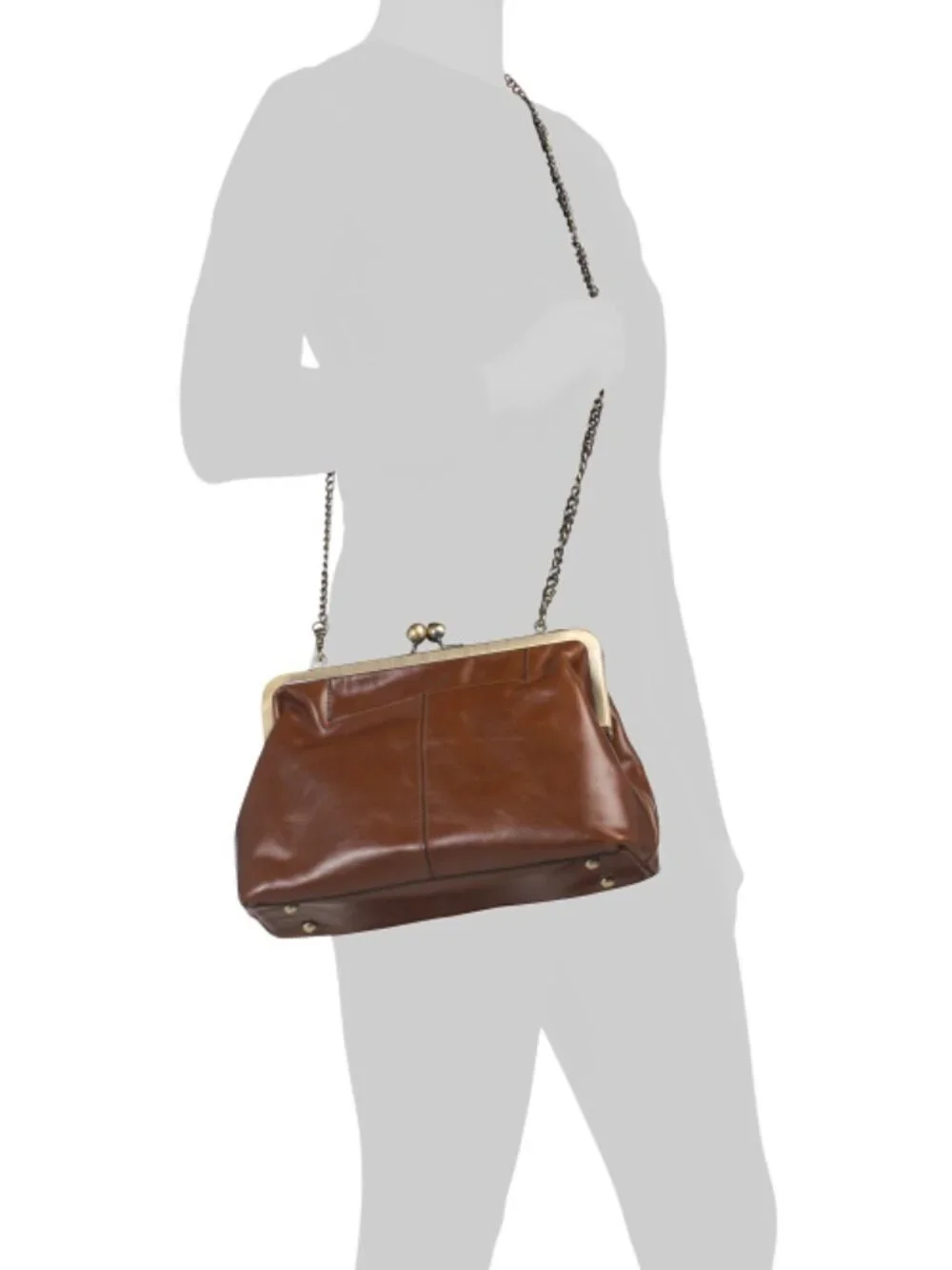 PATRICIA NASH Leather Alice Frame Satchel With Crossbody Strap